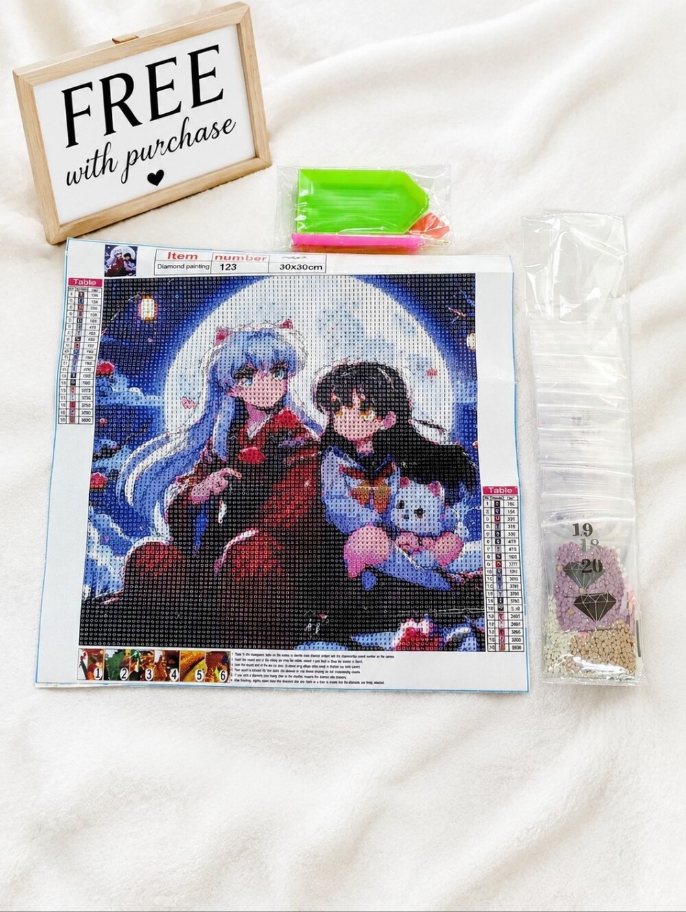 Inuyasha Diamond Painting DIY Craft Kit – New & Unused Free